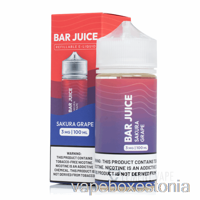 Vape Box Estonia Sakura Viinamarja - Baari Mahl - 100ml 3mg